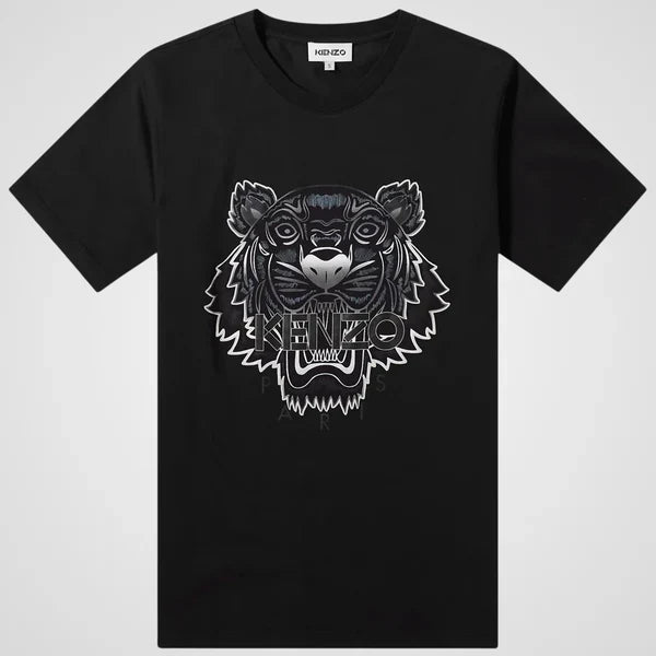 Men's Kenzo black t-shirt with tiger logo for sale at Averlo in Australia