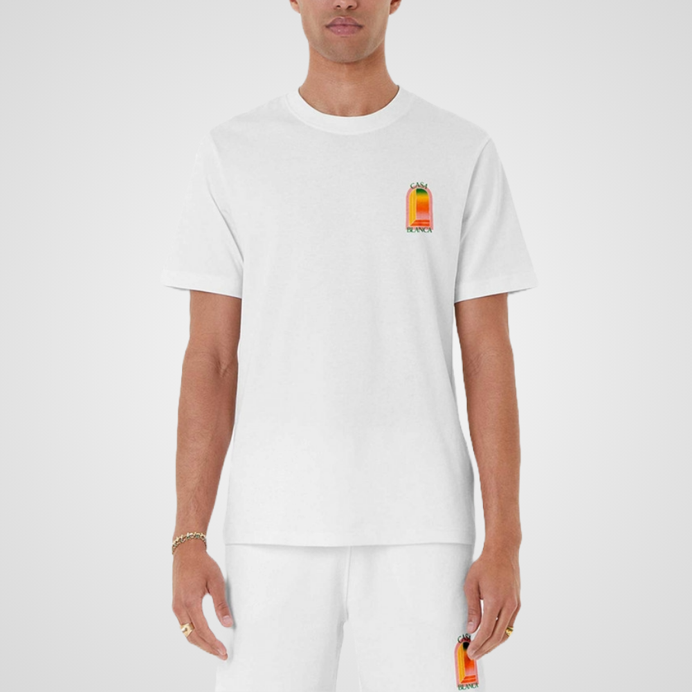 Casablanca Gradient Arch Logo T-Shirt White