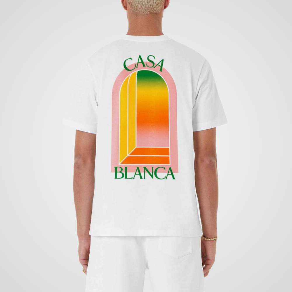 Casablanca Gradient Arch Logo T-Shirt White