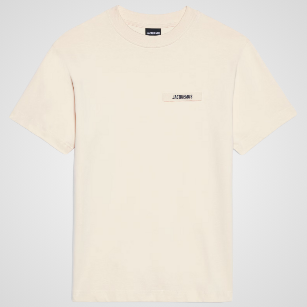 Jacquemus Gros Grain Logo T-Shirt Beige