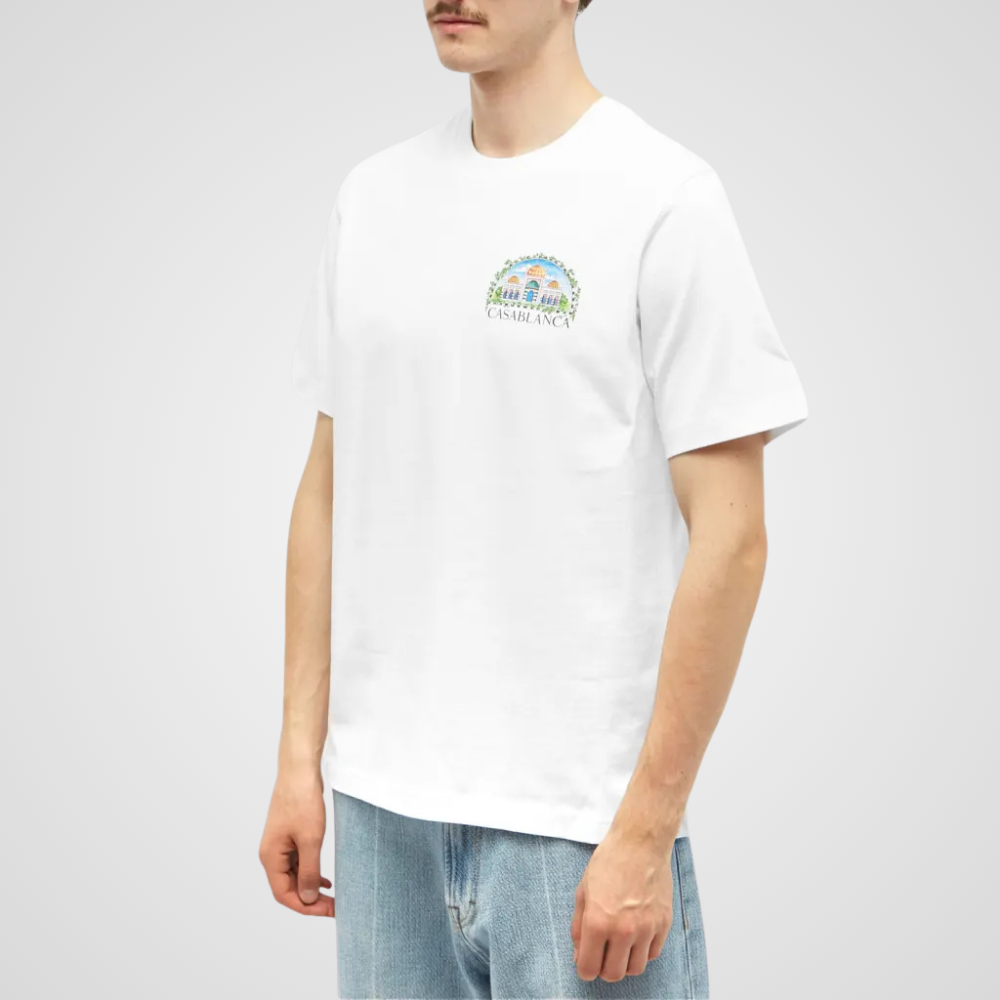 Casablanca Vue De Damas T-Shirt White