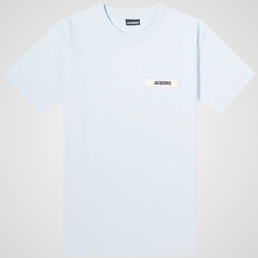 Jacquemus Gros Grain Logo T-Shirt Light Blue