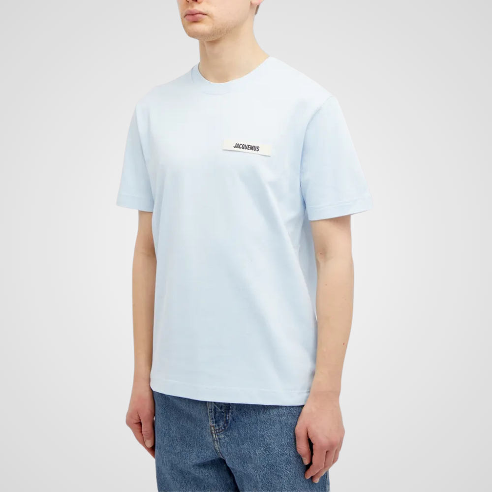 Jacquemus Gros Grain Logo T-Shirt Light Blue