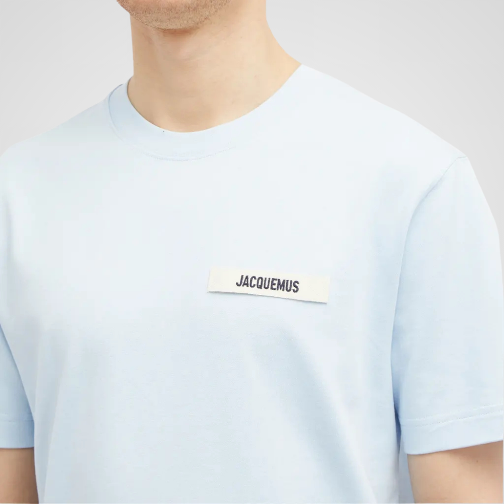 Jacquemus Gros Grain Logo T-Shirt Light Blue