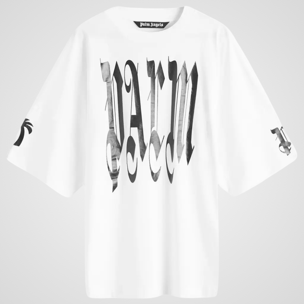 Palm Angels Oversized White T Shirt - Averlo