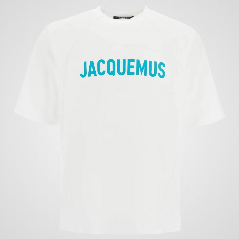 Jacquemus Le T-Shirt Typo White/Blue - White color