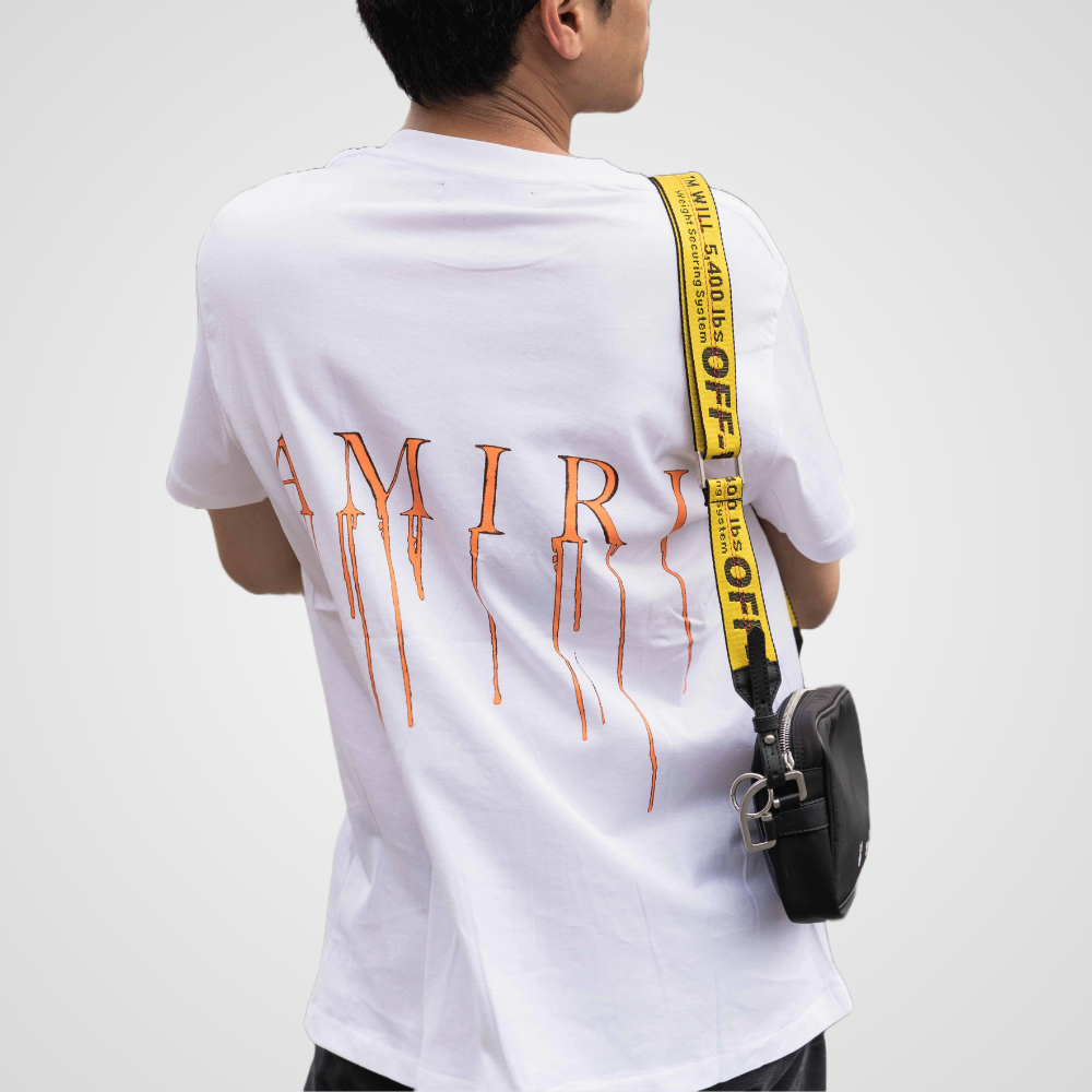 Amiri Spray Paint Logo T-Shirt White