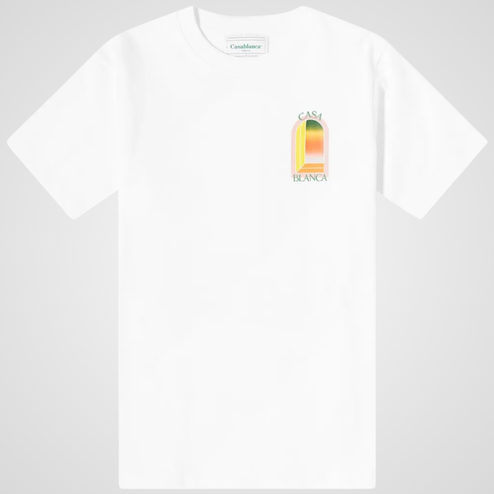 Casablanca Gradient Arch Logo T-Shirt White