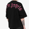 Palm Angels Oversize Double Printed Neck Logo T-Shirt Black/Pink