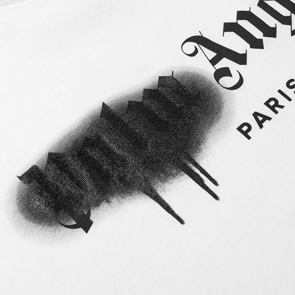 Spray-Paint Palm Angels White T Shirt - Averlo