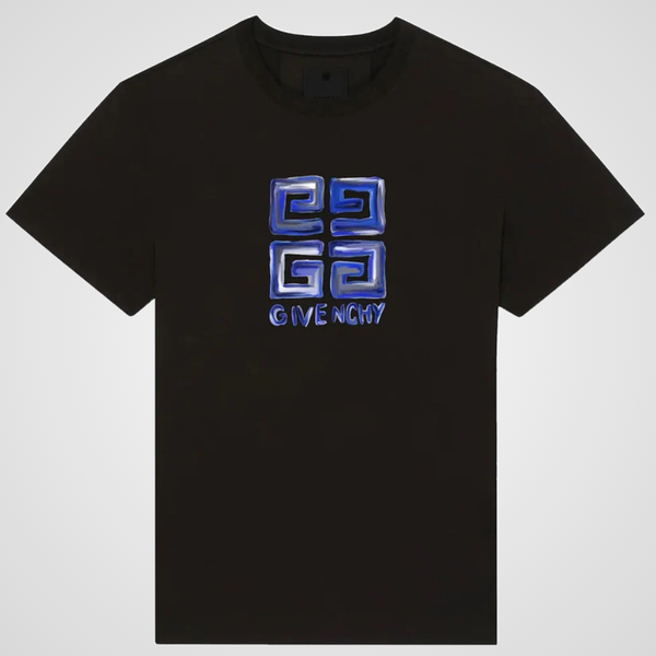 Givenchy Paris 4G Logo T-Shirt, Black/Blue – Averlo