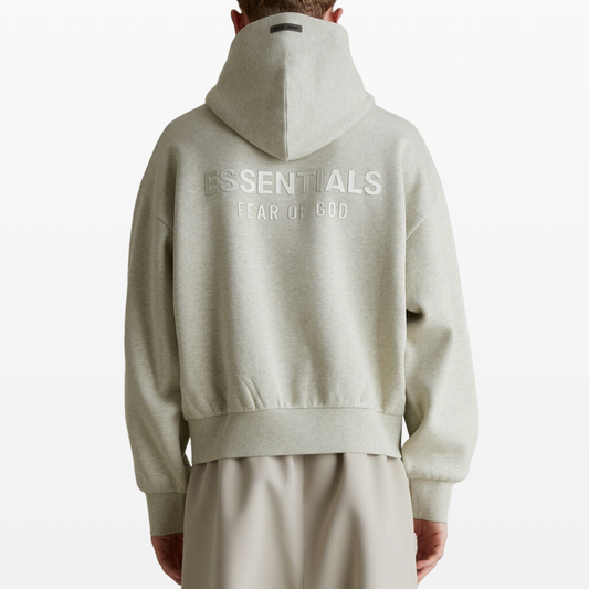 Fear of God ESSENTIALS SS25 Classic Fleece Hoodie, Heather Stone