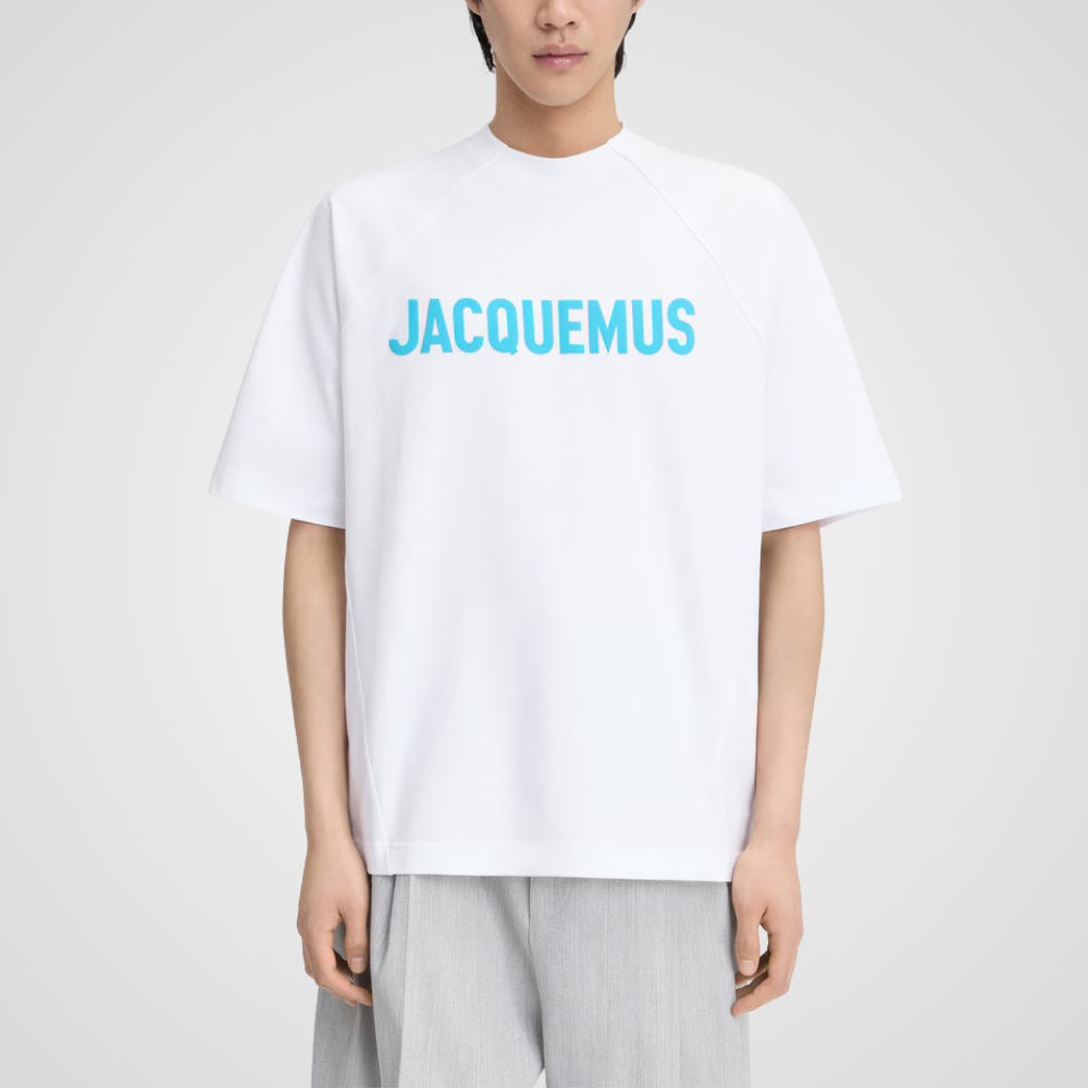 Jacquemus Le T-Shirt Typo White/Blue