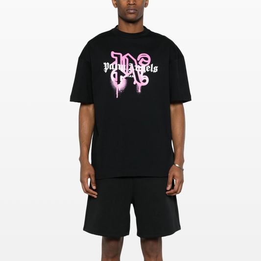 Palm Angels Miami Monogram Sprayed Logo T-Shirt