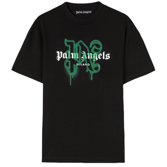 Palm Angels Milano Monogram Sprayed Logo T-Shirt