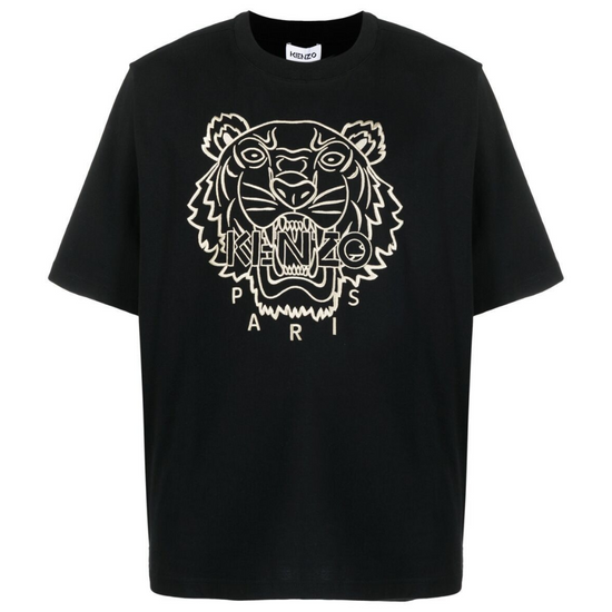 Kenzo Oversize Embroidered Tiger T Shirt Black Averlo