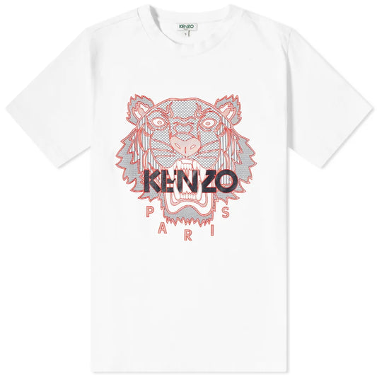 Kenzo White Silicone Scuba Tiger T-Shirt